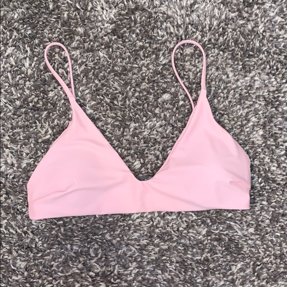 Pink v neck swimsuit